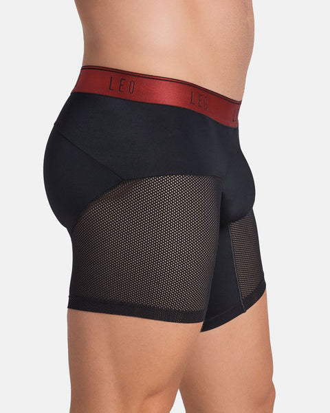 5-Pack High-Tech Mesh Boxer Briefs with Ergonomic Pouches#color_b15-black-with-red-elastic