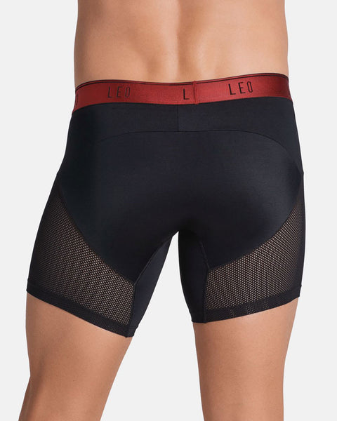 5-Pack High-Tech Mesh Boxer Briefs with Ergonomic Pouches#color_b15-black-with-red-elastic