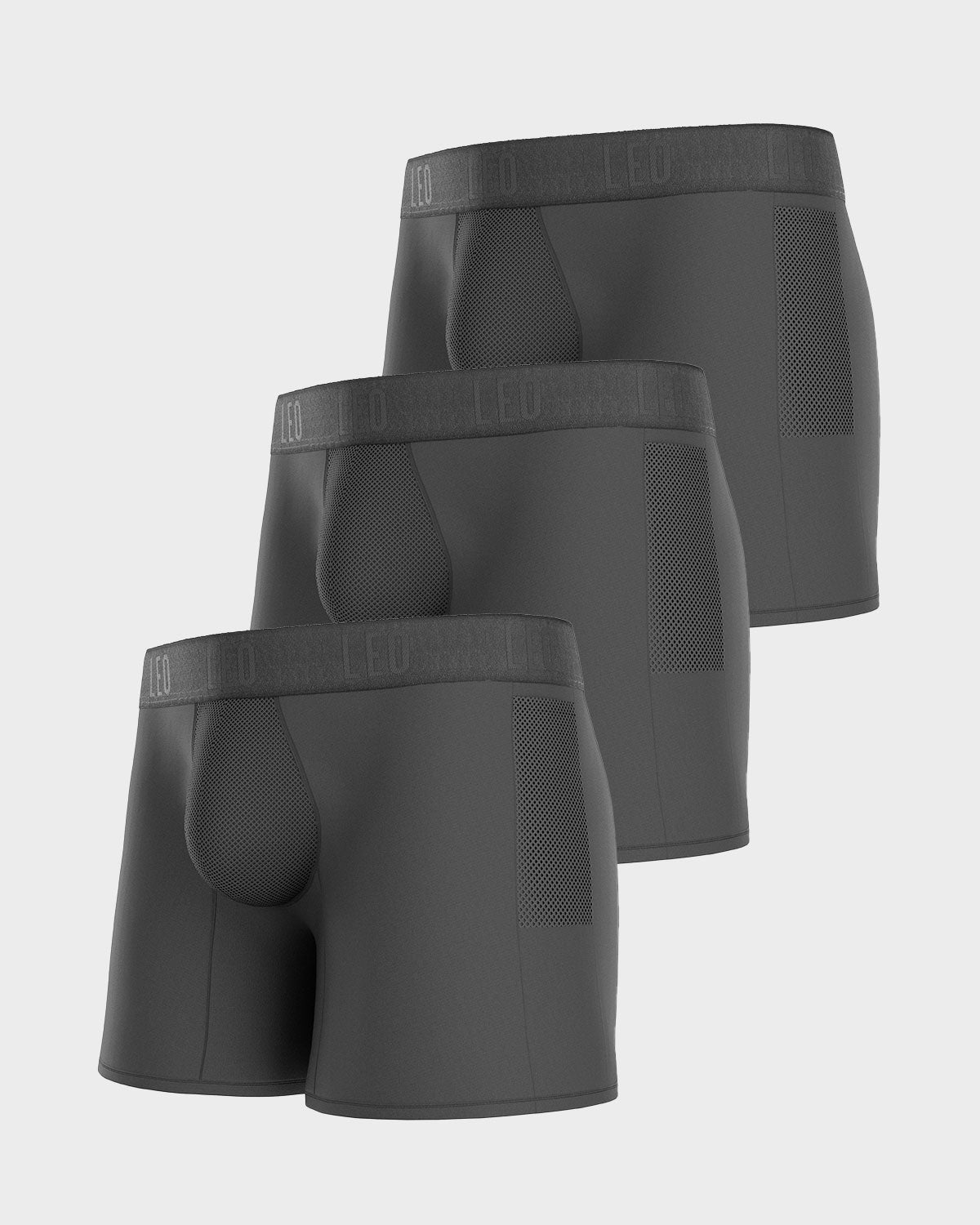 3-Pack Long Athletic Boxer Briefs | Leonisa