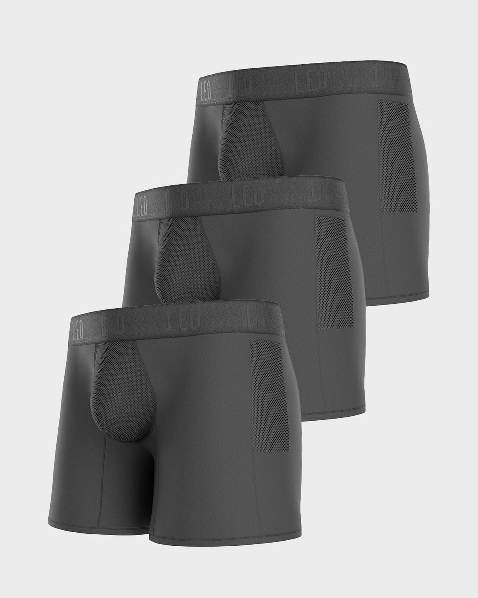 3-Pack Long Athletic Boxer Briefs | Leonisa