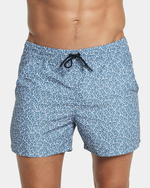 5" Eco-friendly men's swim trunk with soft inner mesh lining#color_022-coral-print