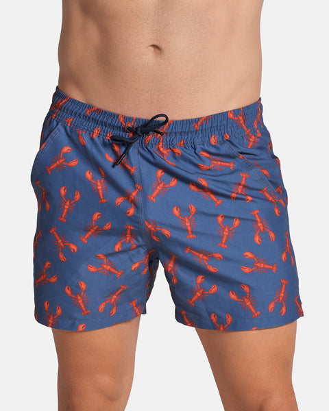 5" Eco-friendly men's swim trunk with soft inner mesh lining#color_a63-lobster-print