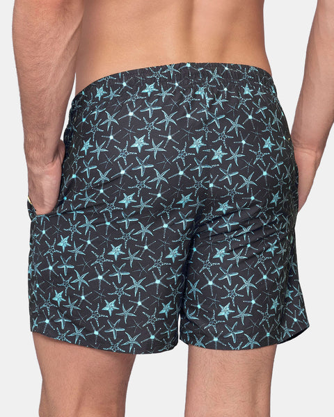 Men's Swim Trunk with Functional Side Pocket#color_a12-blue-starfish-print