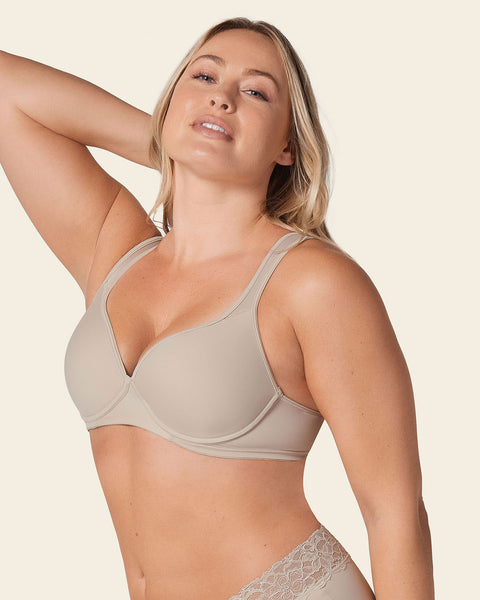 Underwire triangle bra with high coverage cups#color_802-nude