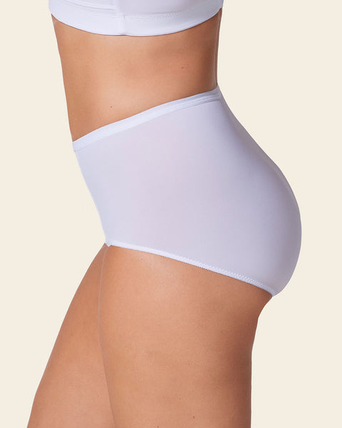 Comfy compression hi-waist brief panty#color_000-white