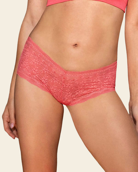 Hiphugger Style Panty in Modern Lace#color_244-coral