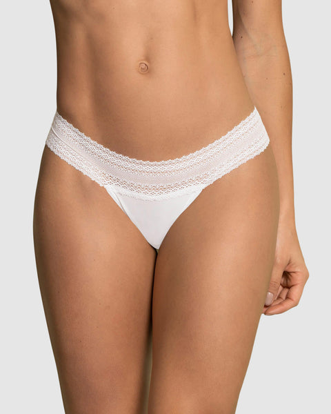 Low rise thong with lace details#color_000-white