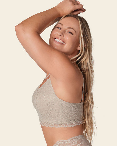 Luxe lace underwire smoothing bustier#color_802-nude