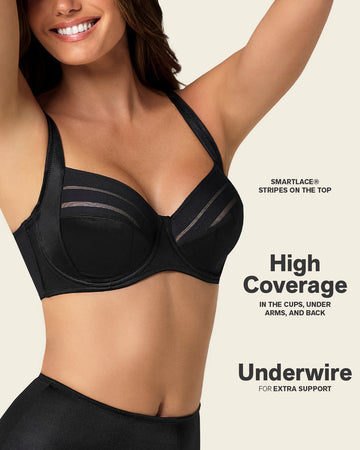 Lace stripe natural support classic bra#color_700-black