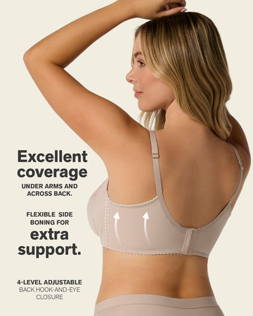 Lace stripe natural support classic bra#color_802-nude
