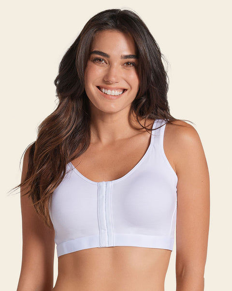 All-in-one stretchy cotton wireless bra#color_000-white