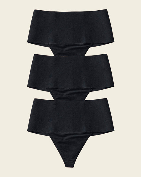 High-Tech High-Waisted Sculpting Thong#color_700-black
