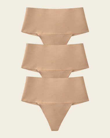 High-Tech High-Waisted Sculpting Thong#color_801-golden-beige