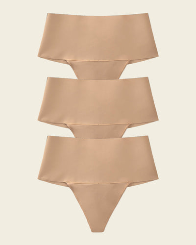 High-Tech High-Waisted Sculpting Thong#color_801-golden-beige
