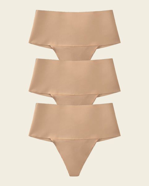High-Tech High-Waisted Sculpting Thong#color_801-golden-beige