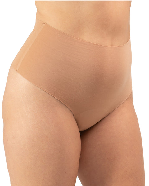 Seamless, Organic Cotton High Rise Thong#color_003-sand