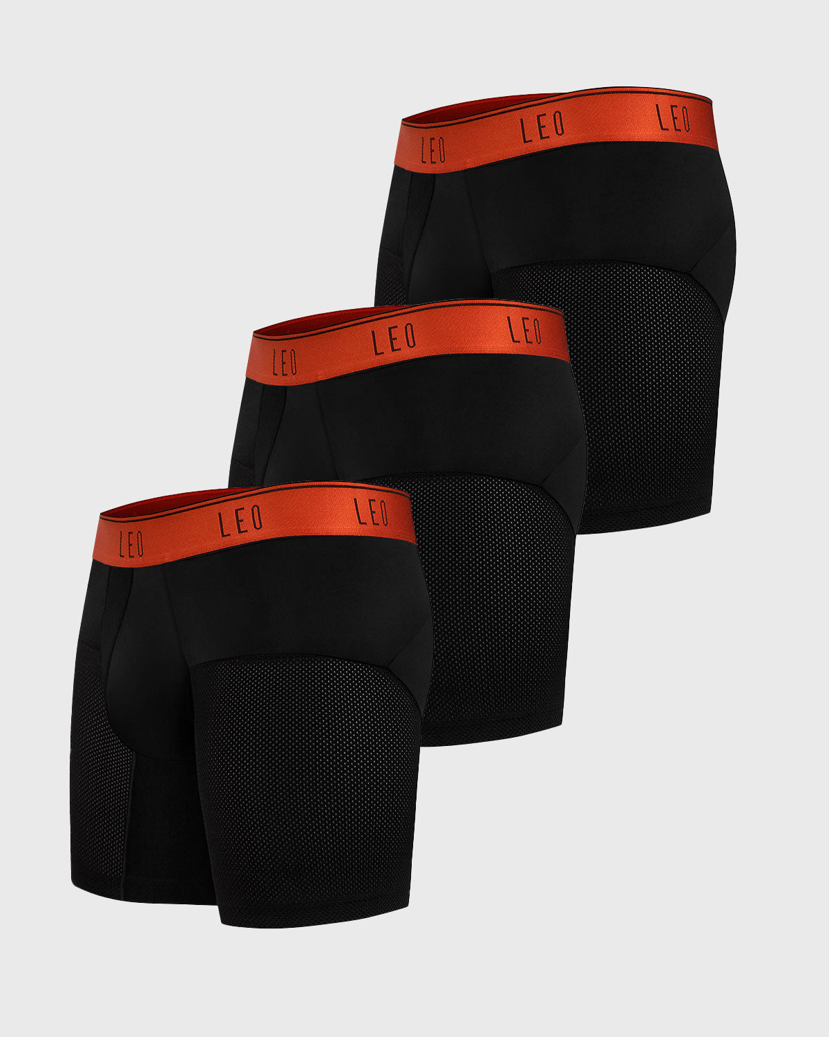 3-Pack High-Tech Mesh Boxer Briefs with Ergonomic Pouch | Leonisa