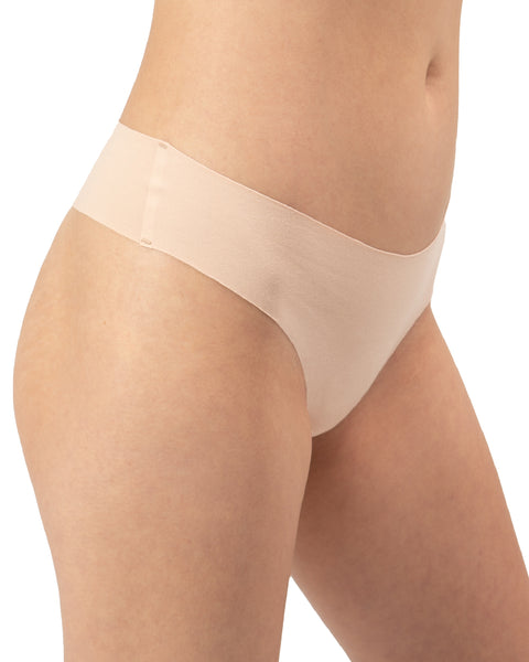 Seamless, Organic Cotton Low Rise Thong#color_002-pale