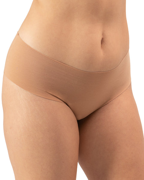 Seamless, Organic Cotton Mid Rise Bikini#color_003-sand