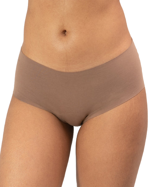 Seamless, Organic Cotton Mid Rise Bikini#color_001-tan