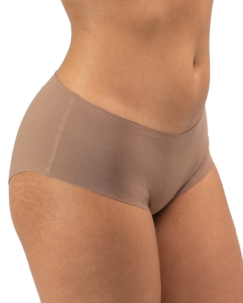 Seamless, Organic Cotton Mid Rise Bikini#color_001-tan