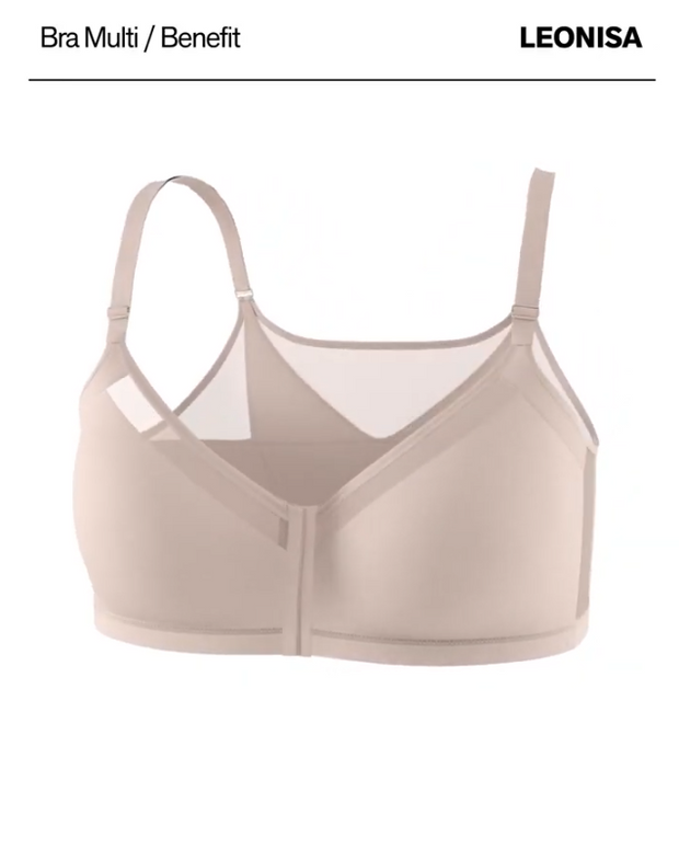 Comfortable posture corrector bra with contour cups - multi/benefit