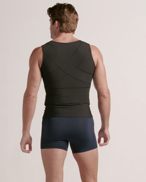 Men's firm body shaper vest with back support max/force#color_#all_variants