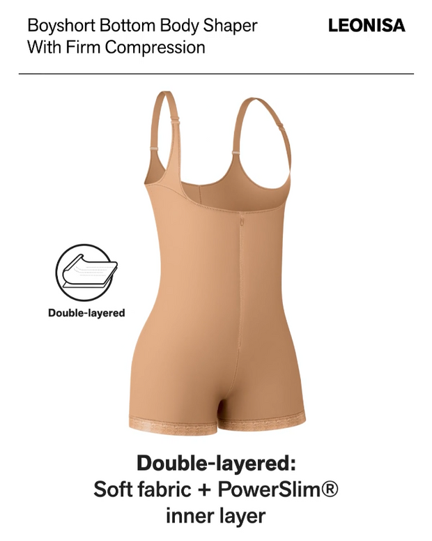 Boyshort bottom body shaper with firm compression