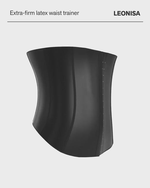 Latex waist trainer with extra-firm compression#color_700-black