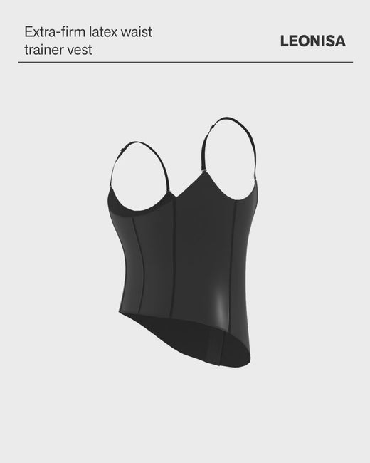 Latex waist trainer vest with extra-firm compression#color_700-black