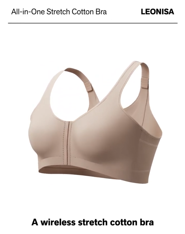 Stretch Cotton Wireless Posture Corrector Bra | Leonisa