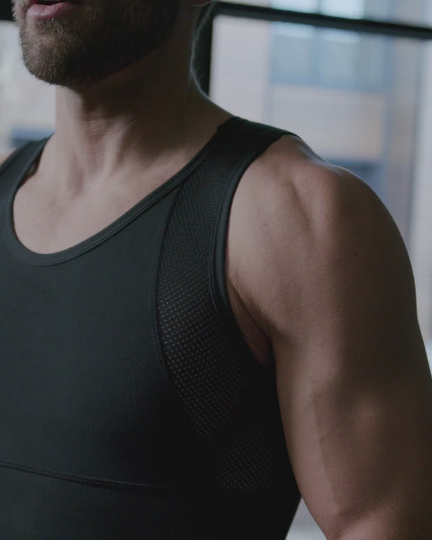 Stretch cotton moderate compression shaper tank#all_variants