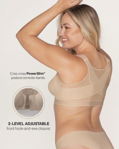 Unlined Wireless Posture Corrector Bra#color_868-dark-taupe