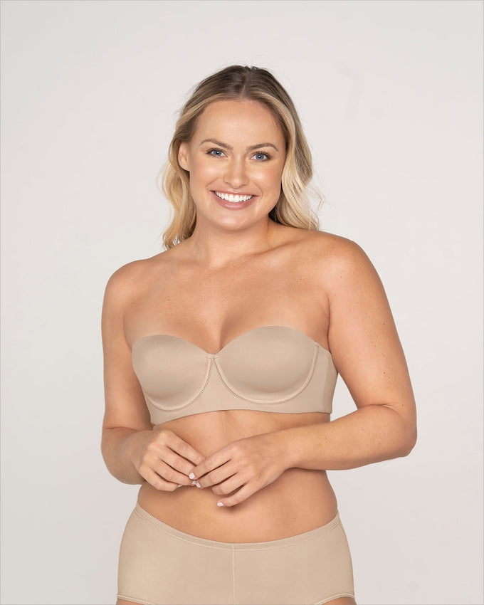 Slimming strapless underwire bra#color_802-nude