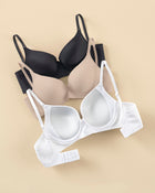 Invisible high push up petite bra with memory foam