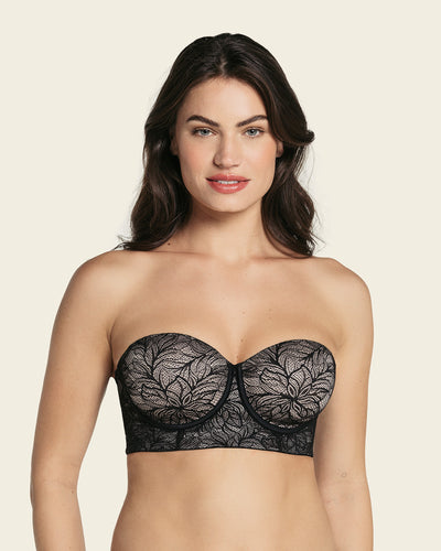 Annette Essential Line Moderate Strapless Control Bra Wide Side Support  Size 36D