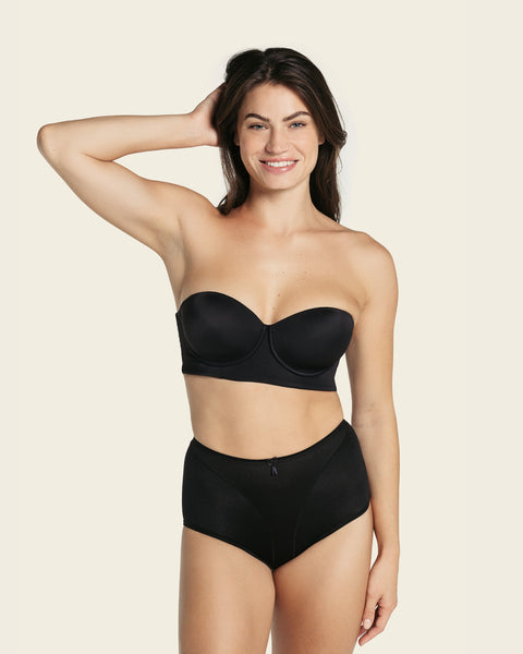 Bra 360: strapless longline contouring bra#color_700-black