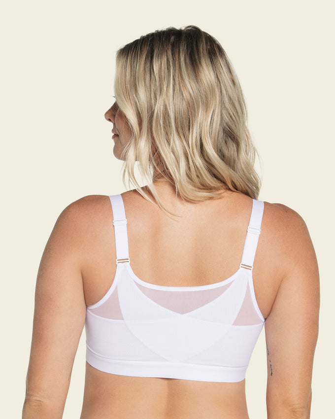 Comfortable posture corrector bra with contour cups - multi/benefit#color_000-white