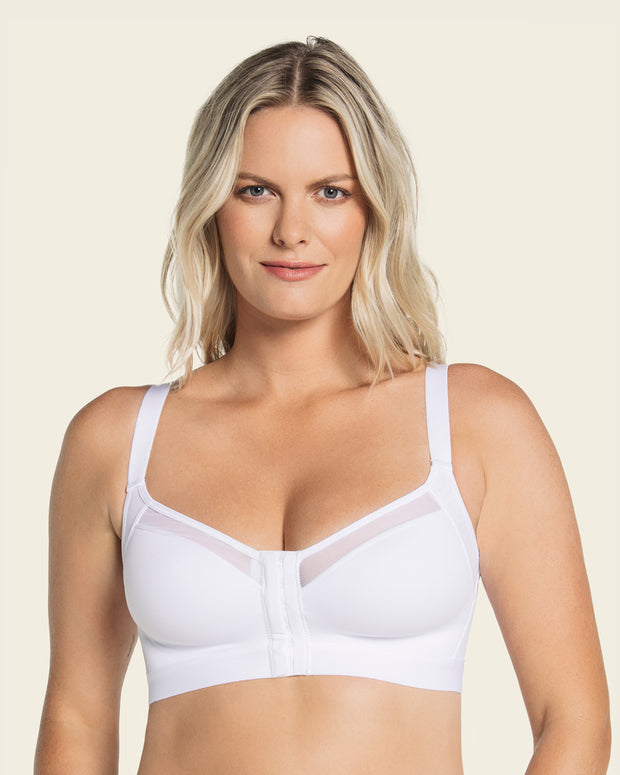 Comfortable posture corrector bra with contour cups - multi/benefit#color_000-white