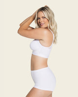 Comfortable posture corrector bra with contour cups - multi/benefit#color_000-white