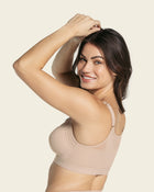 Comfortable posture corrector bra with contour cups - multi/benefit