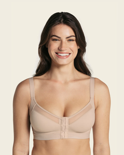 Comfortable posture corrector bra with contour cups - multi/benefit#color_802-nude