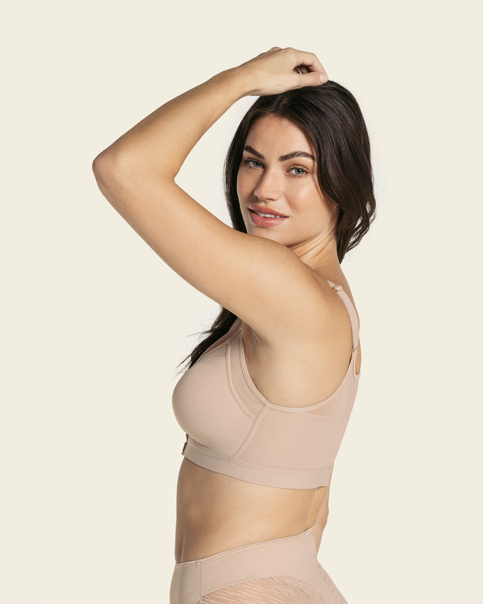 Comfortable posture corrector bra with contour cups - multi/benefit#color_802-nude