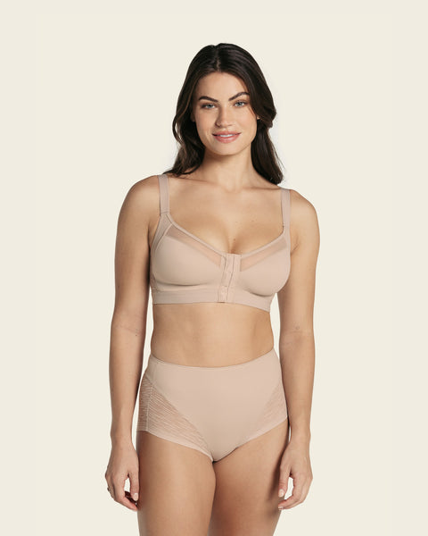 Leonisa Molded Post Surgery and Posture Corrector Bra (011473)- Nude -  Breakout Bras