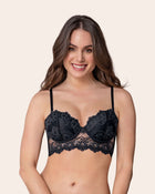 Supportive underwire lace bustier bra