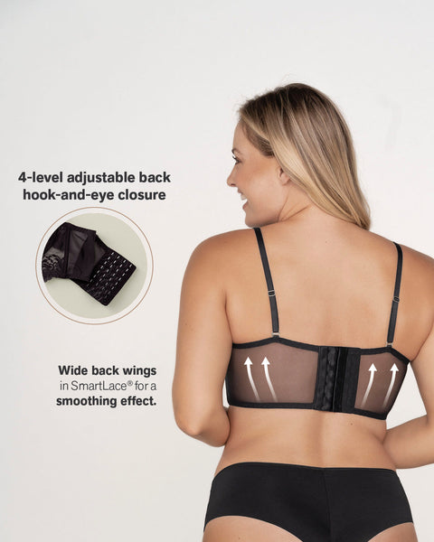 Ladies Wide Back Strap Underwired Demi Bra 6 Pc Color Variety Pack