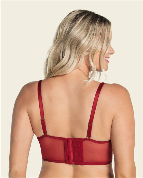 Milan sheer lace bustier bralette with underwire#color_a40-red