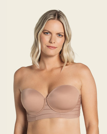 Splendid strapless bra with underwire#color_857-brown
