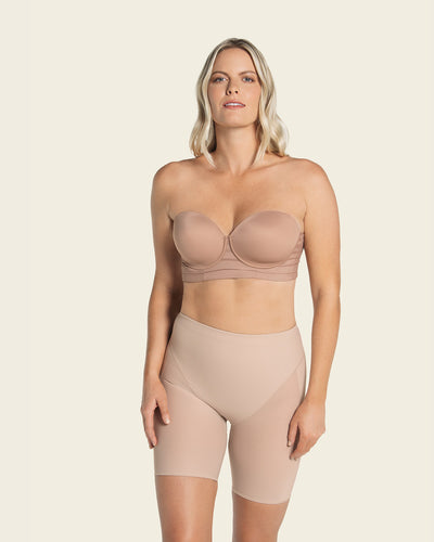 Splendid strapless bra with underwire#color_857-brown