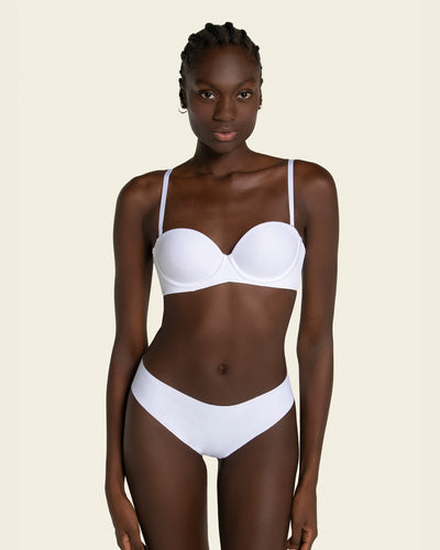 No ride-up seamless thong panty#color_000-white